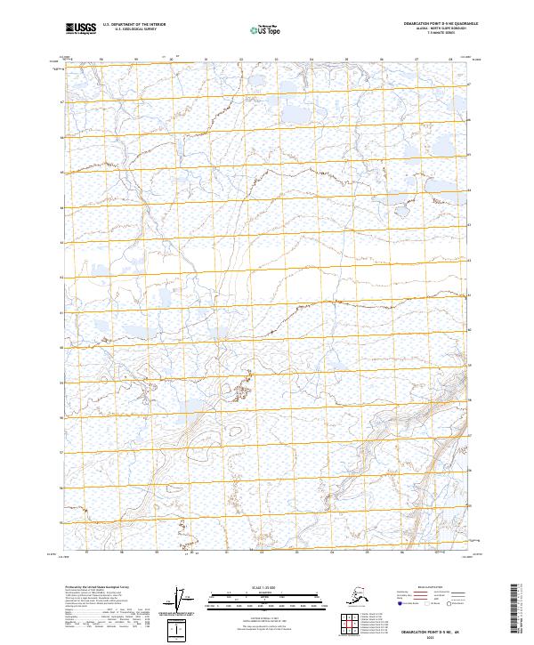 2023 Map of Demarcation Point D-5 NE, 2023 Print