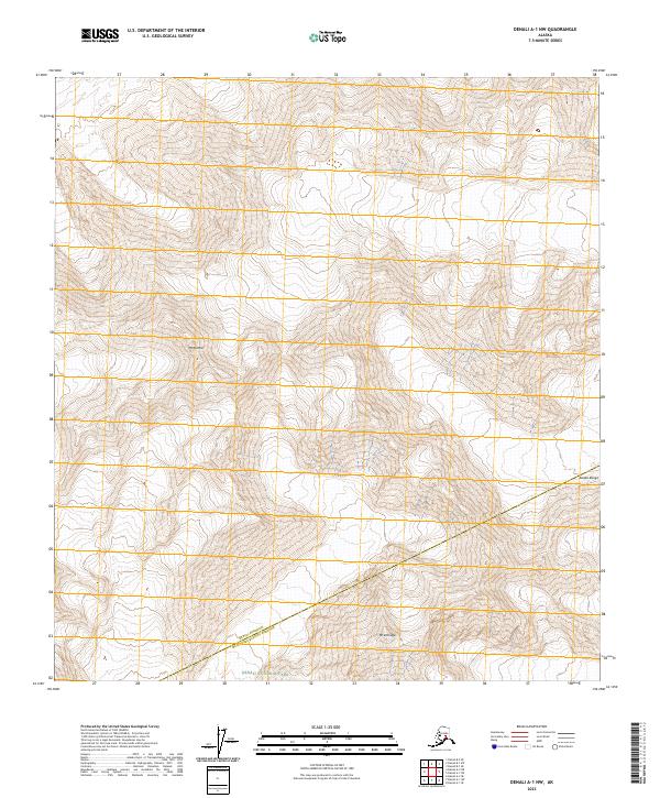 USGS Topographic Map – Denali A-1 NW