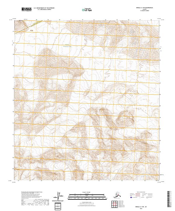 2023 Map of Denali A-1 SW, 2023 Print