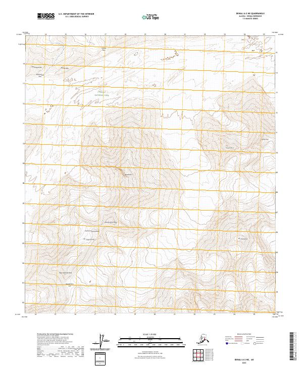 USGS Topographic Map – Denali A-2 NE
