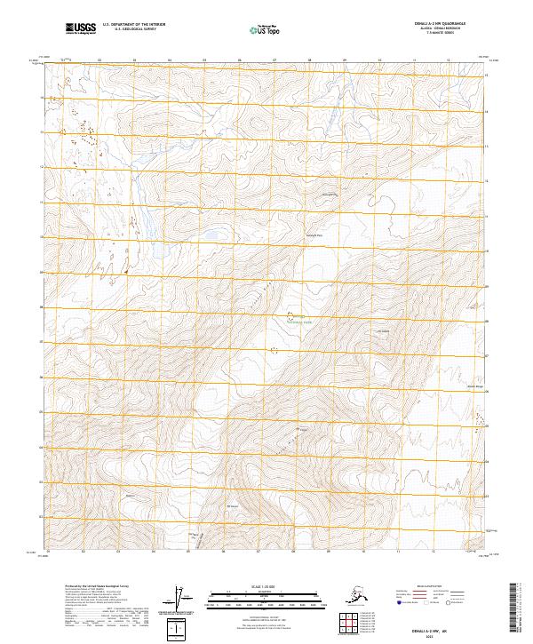 USGS Topographic Map – Denali A-2 NW