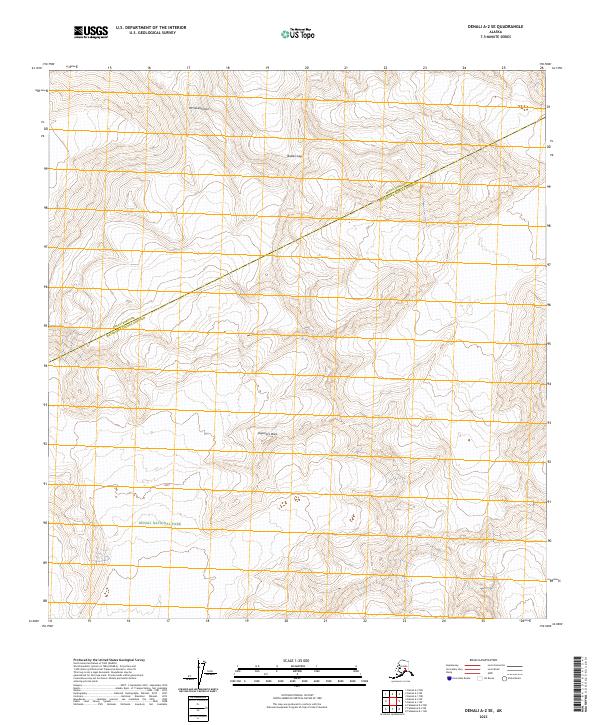 USGS Topographic Map – Denali A-2 SE