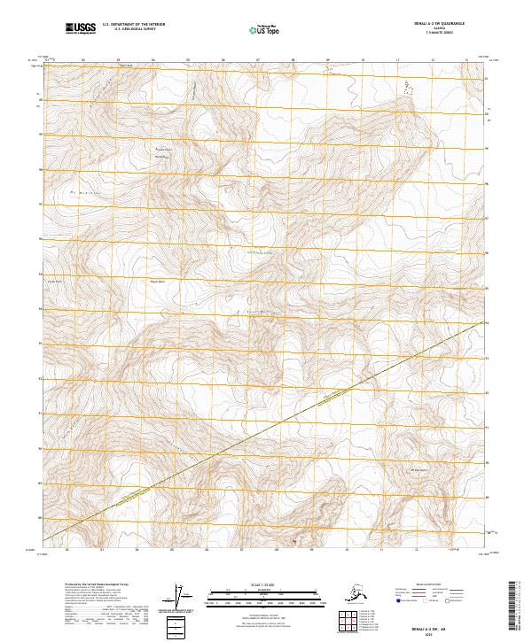 USGS Topographic Map – Denali A-2 SW