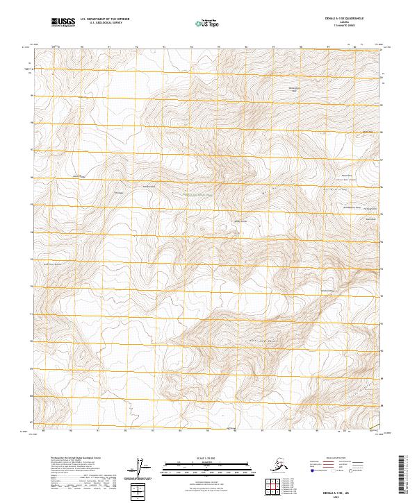 USGS Topographic Map – Denali A-3 SE