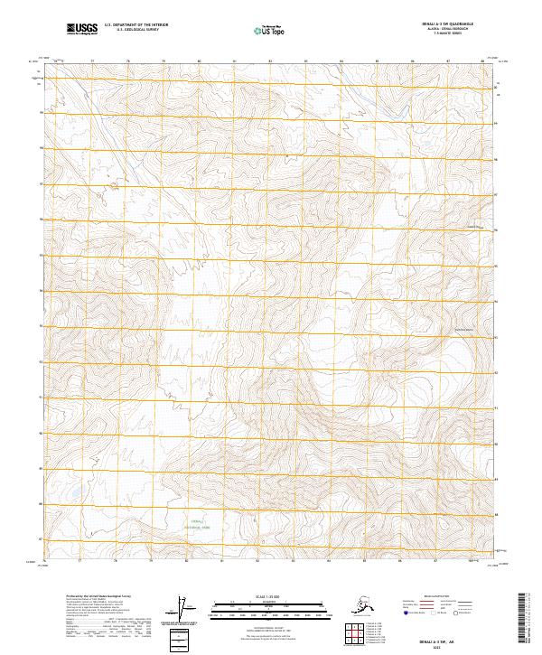 USGS Topographic Map – Denali A-3 SW