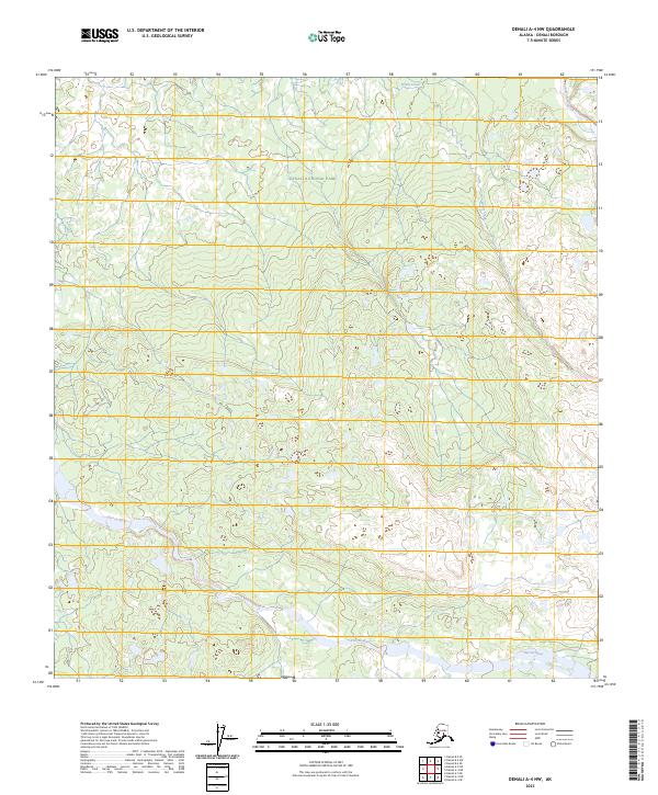 2023 Map of Denali A-4 NW, 2023 Print