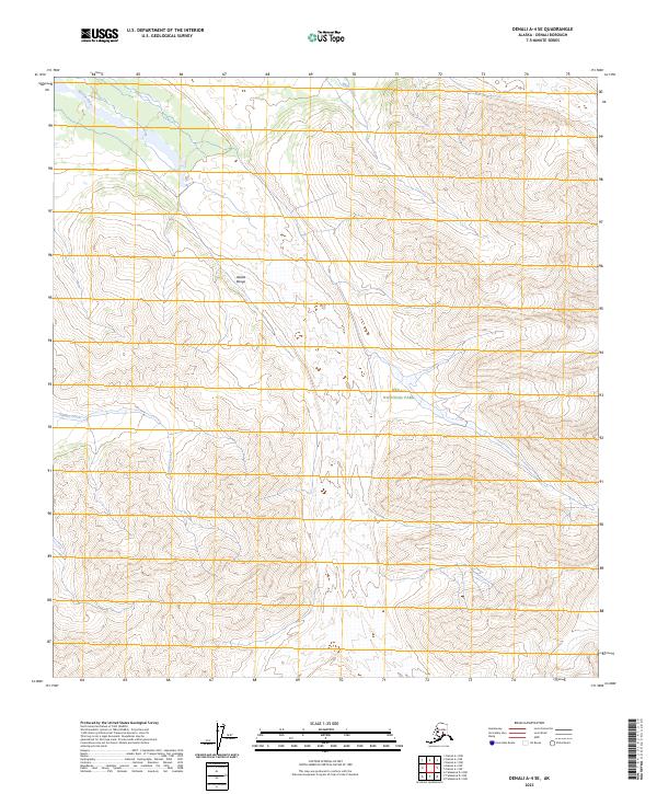 2023 Map of Denali A-4 SE, 2023 Print