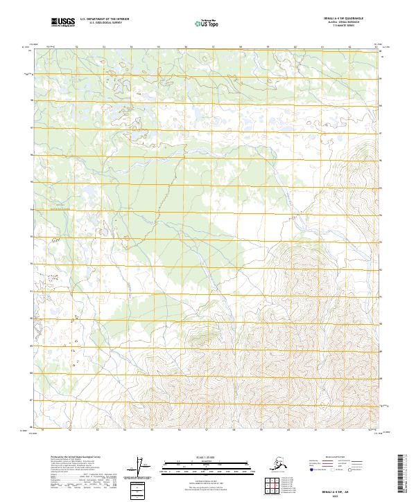 USGS Topographic Map – Denali A-4 SW