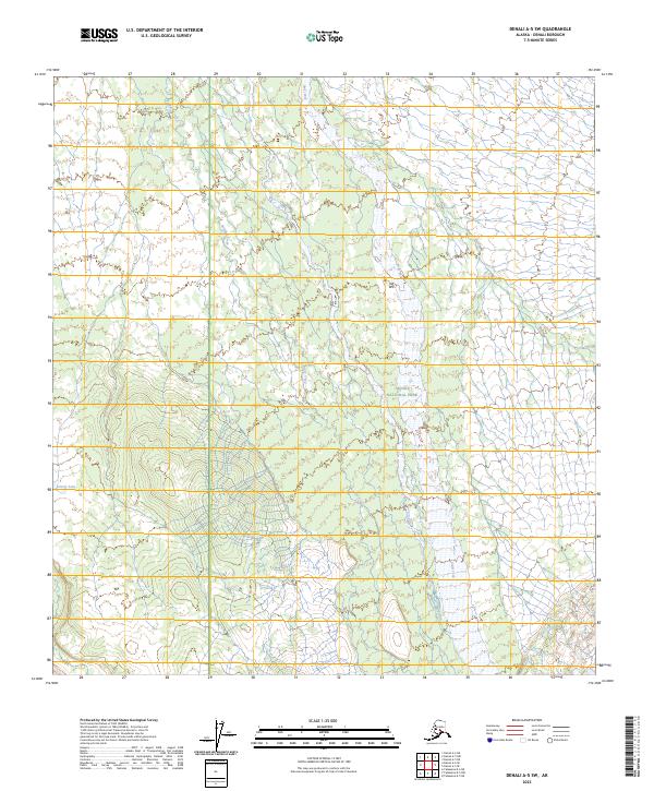 2023 Map of Denali A-5 SW, 2023 Print