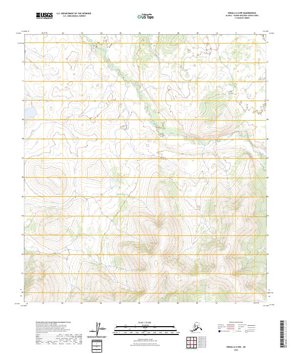 2023 Map of Denali A-6 NW, 2023 Print