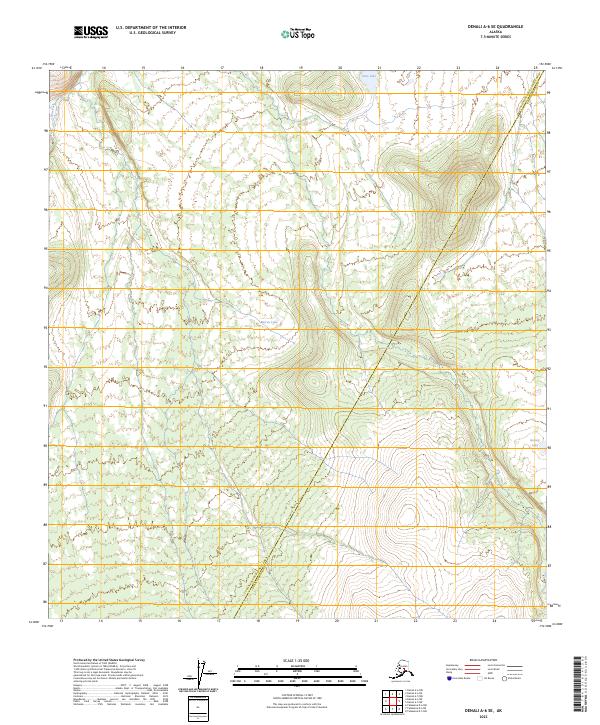 USGS Topographic Map – Denali A-6 SE