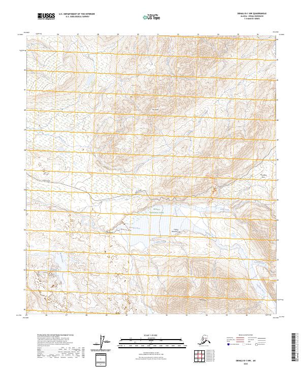 USGS Topographic Map – Denali B-1 NW