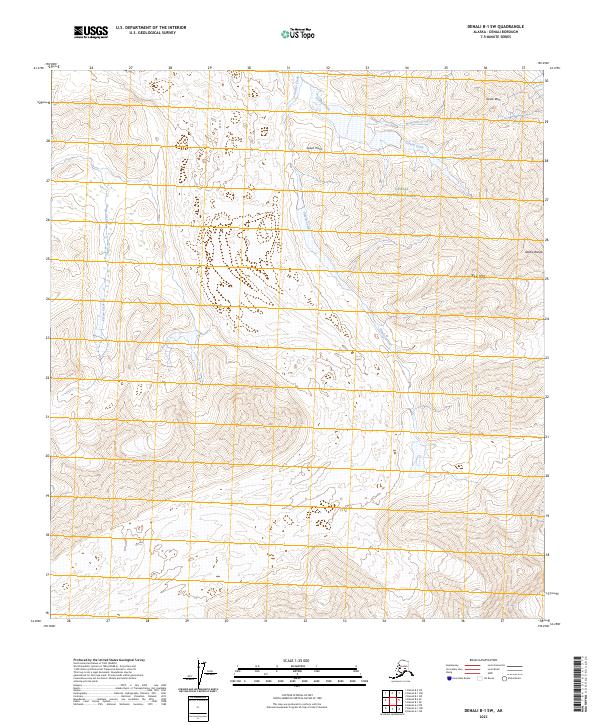 USGS Topographic Map – Denali B-1 SW