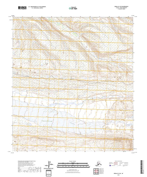 USGS Topographic Map – Denali B-2 NE