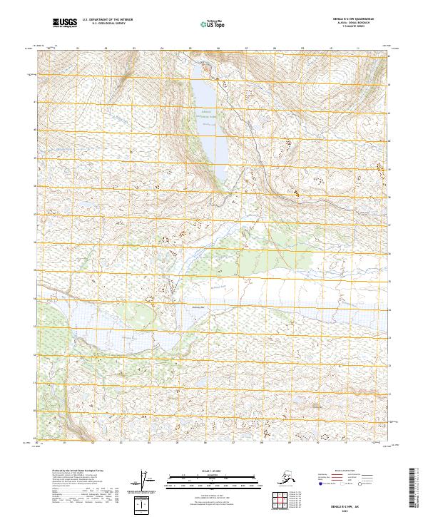USGS Topographic Map – Denali B-2 NW