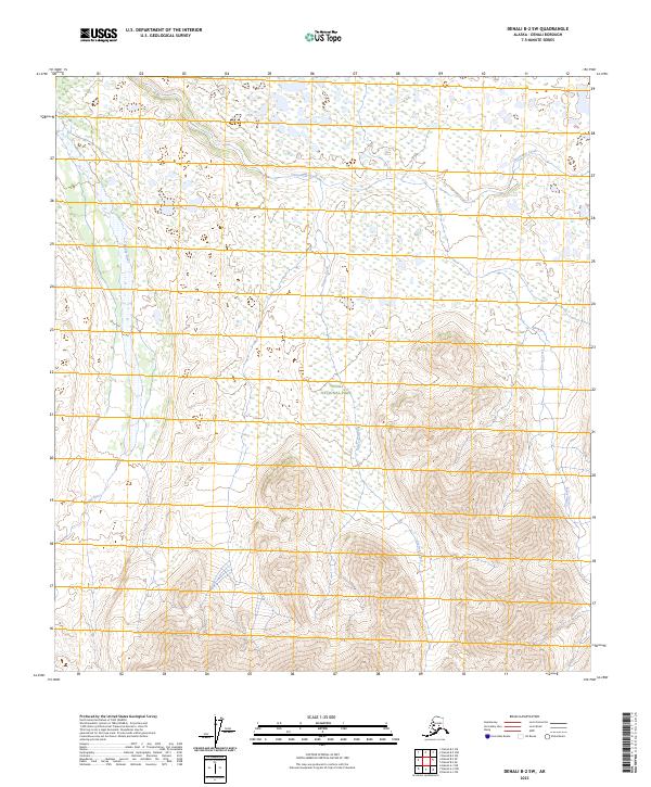 USGS Topographic Map – Denali B-2 SW