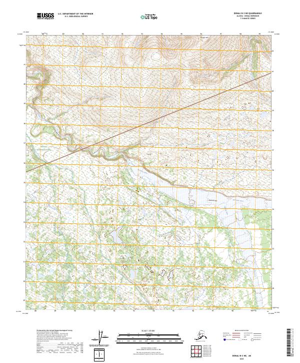 USGS Topographic Map – Denali B-3 NE