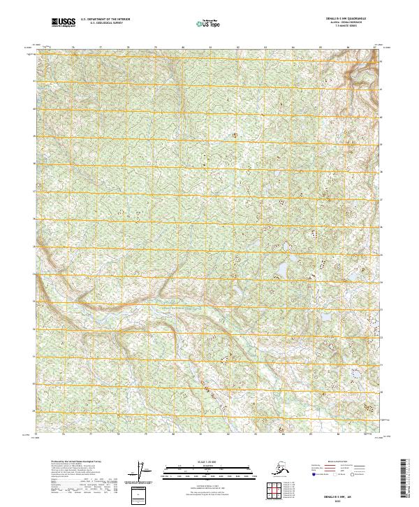 2023 Map of Denali B-3 NW, 2023 Print