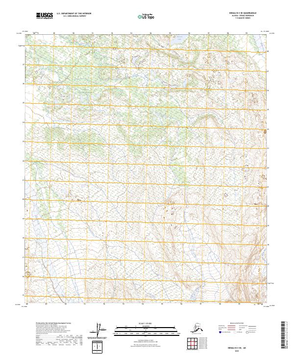 USGS Topographic Map – Denali B-3 SE