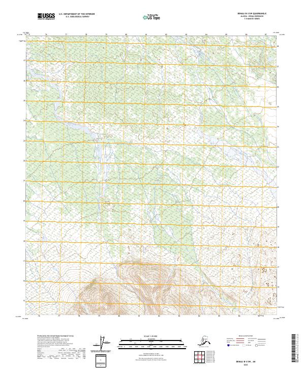 USGS Topographic Map – Denali B-3 SW