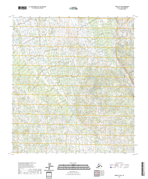 USGS Topographic Map – Denali B-4 NE