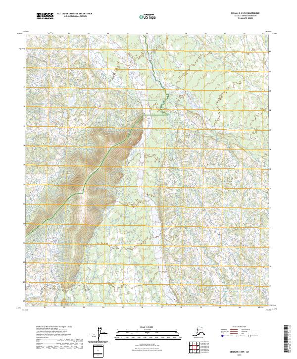 USGS Topographic Map – Denali B-4 NW