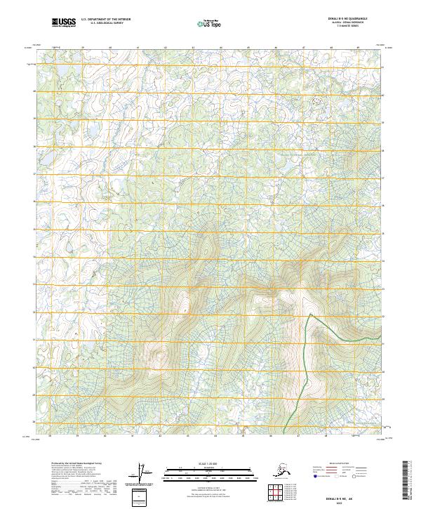 USGS Topographic Map – Denali B-5 NE