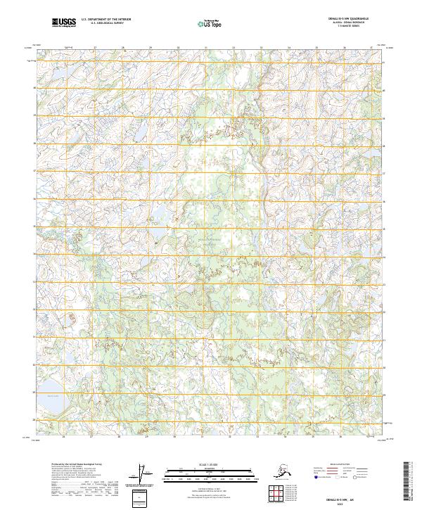 USGS Topographic Map – Denali B-5 NW