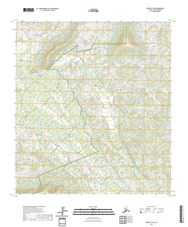 USGS Topographic Map – Denali B-5 SE