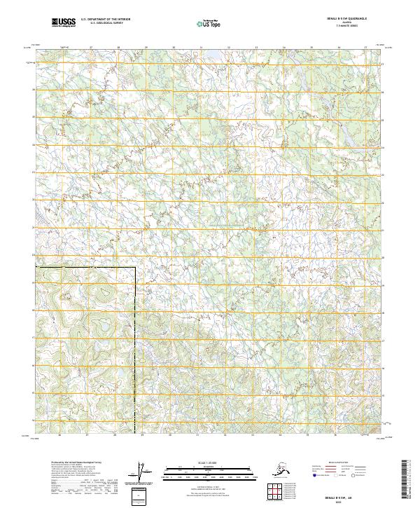 2023 Map of Denali B-5 SW, 2023 Print