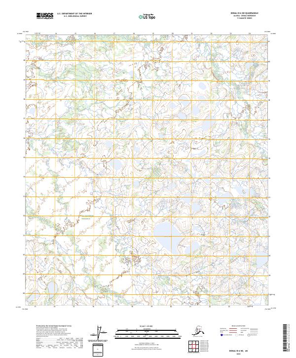 USGS Topographic Map – Denali B-6 NE