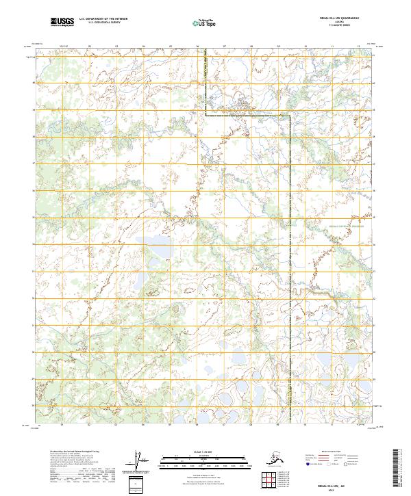 USGS Topographic Map – Denali B-6 NW