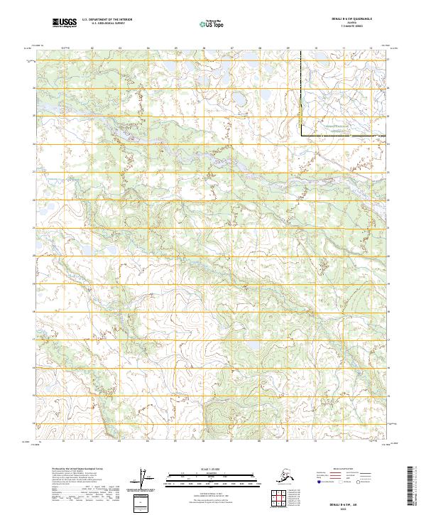 USGS Topographic Map – Denali B-6 SW