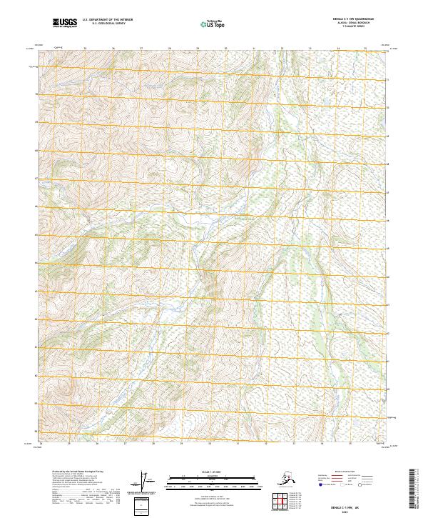 USGS Topographic Map – Denali C-1 NW