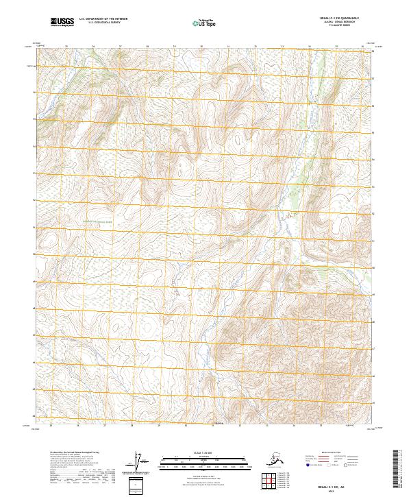 USGS Topographic Map – Denali C-1 SW
