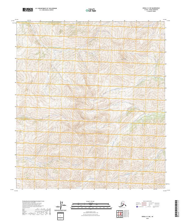 USGS Topographic Map – Denali C-2 NE
