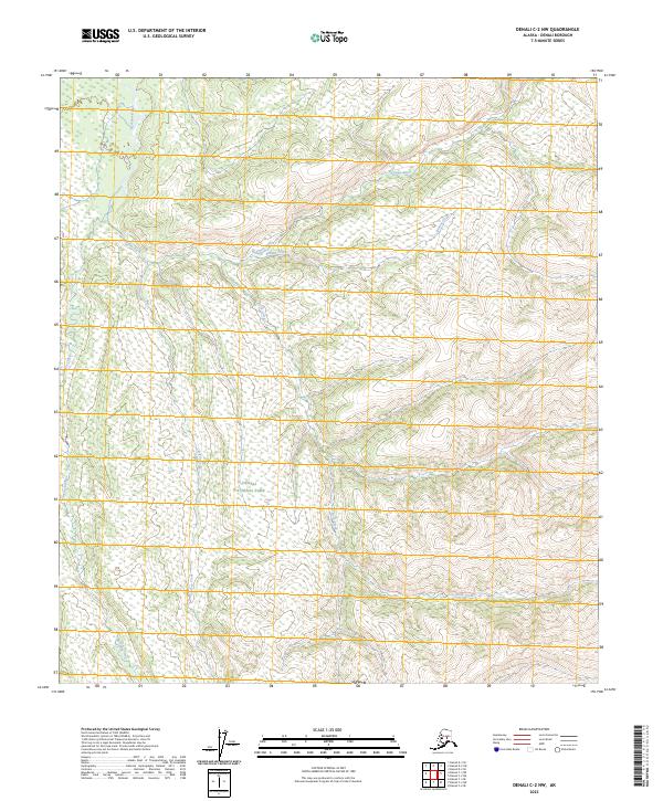 USGS Topographic Map – Denali C-2 NW