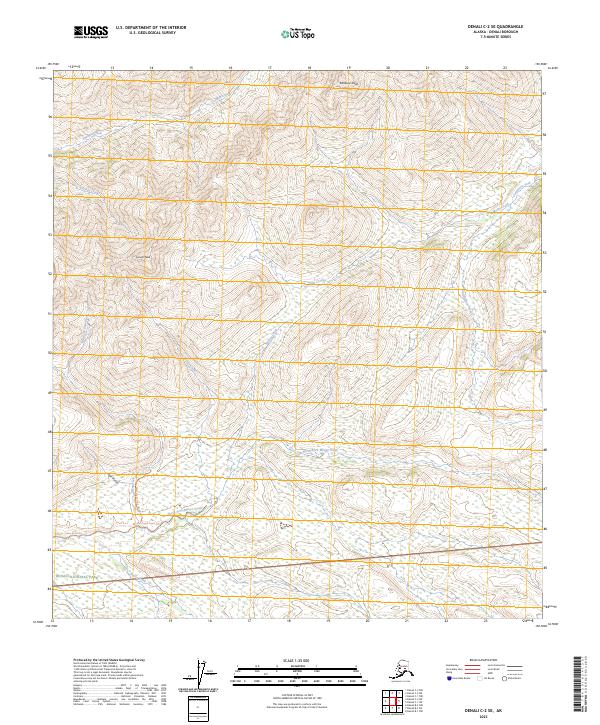 USGS Topographic Map – Denali C-2 SE