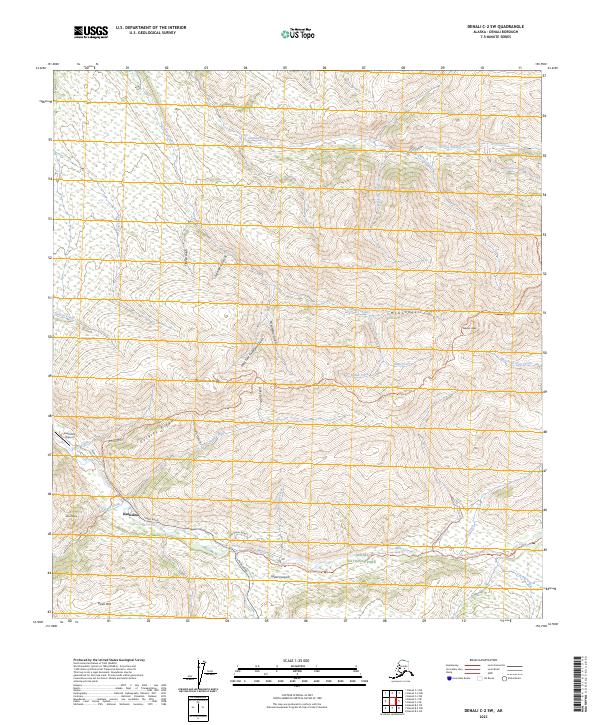 USGS Topographic Map – Denali C-2 SW