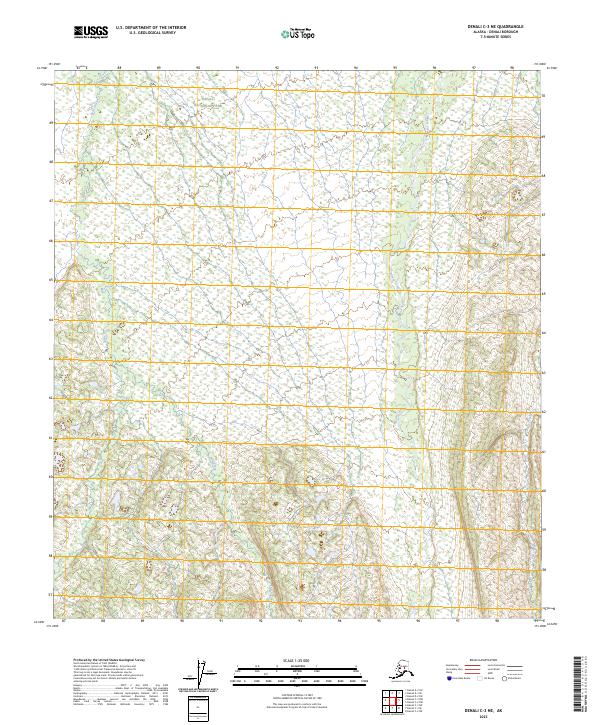 2023 Map of Denali C-3 NE, 2023 Print