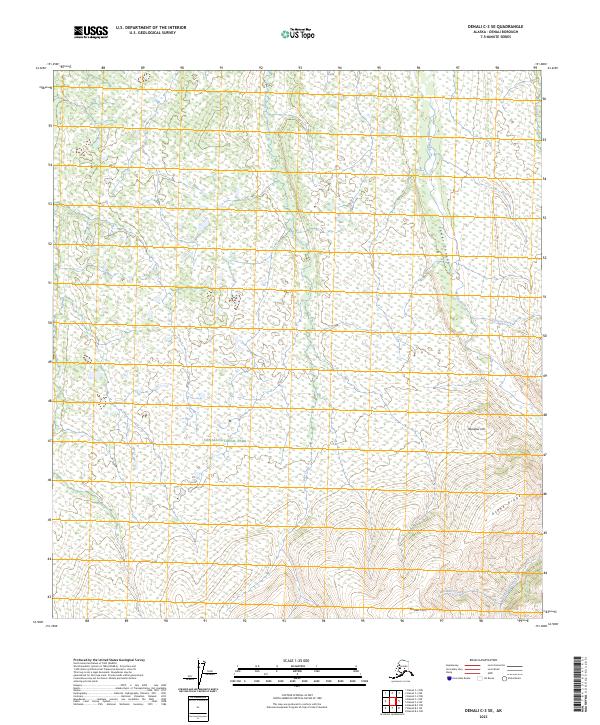 USGS Topographic Map – Denali C-3 SE