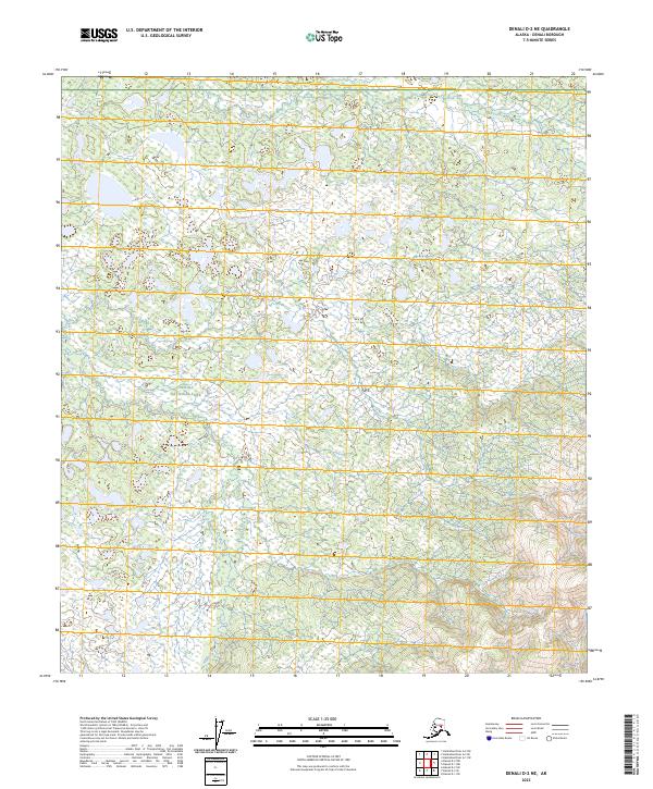 USGS Topographic Map – Denali D-2 NE