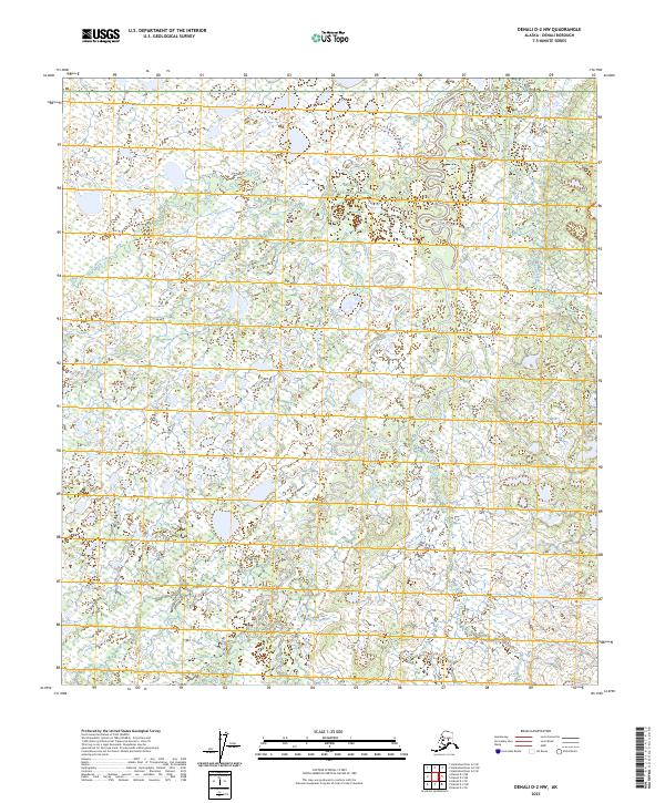 USGS Topographic Map – Denali D-2 NW