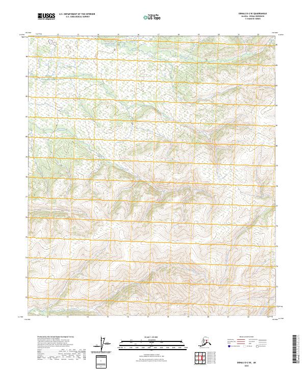 2023 Map of Denali D-2 SE, 2023 Print