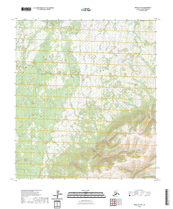 2023 Map of Denali D-2 SW, 2023 Print