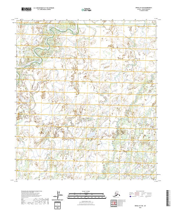 2023 Map of Denali D-3 NE, 2023 Print