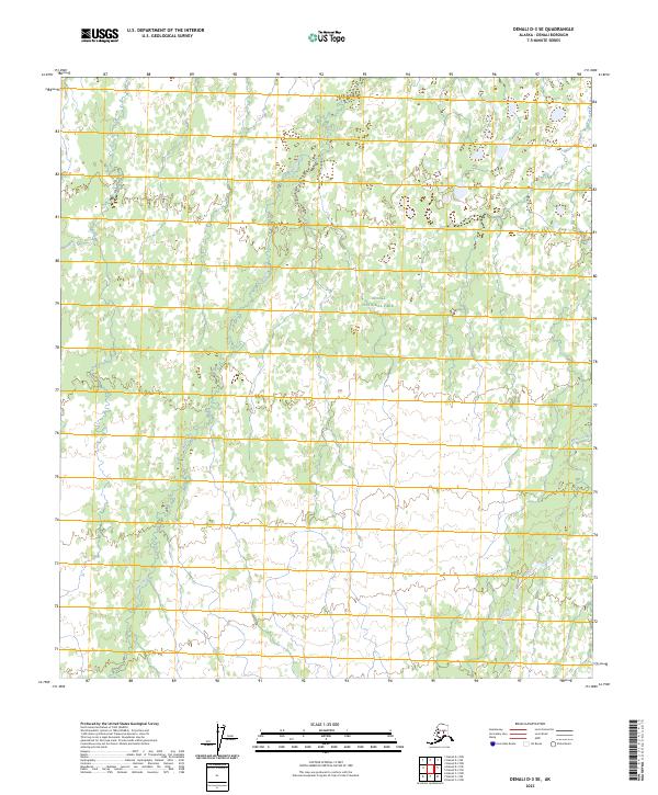 2023 Map of Denali D-3 SE, 2023 Print