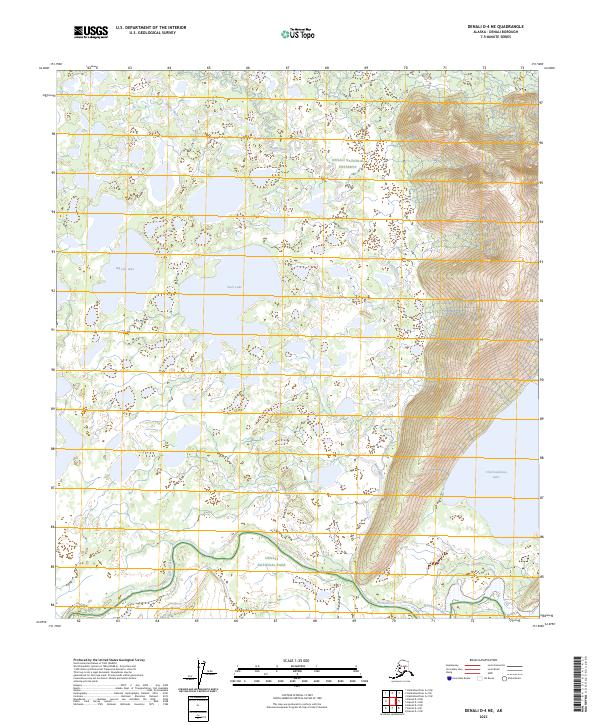USGS Topographic Map – Denali D-4 NE