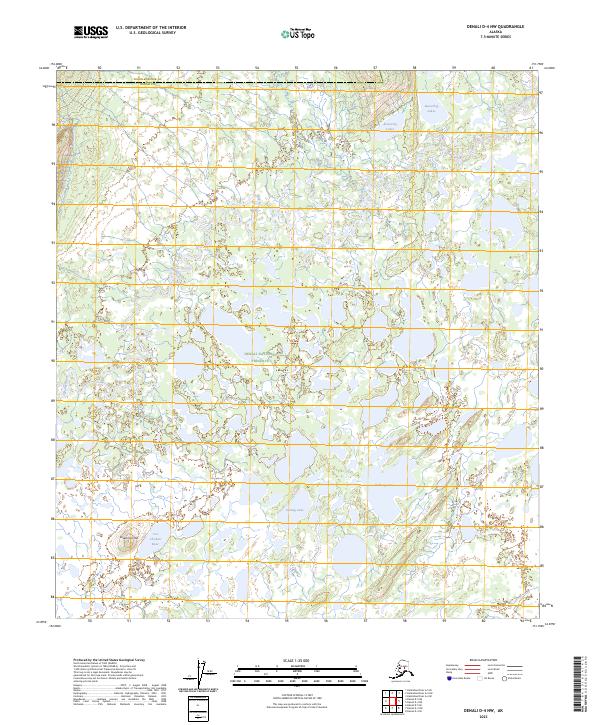 USGS Topographic Map – Denali D-4 NW