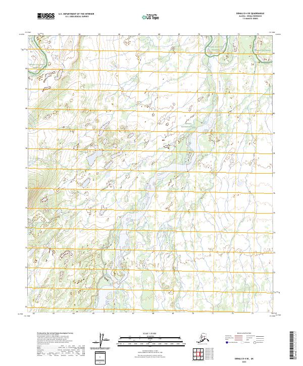 USGS Topographic Map – Denali D-4 SE